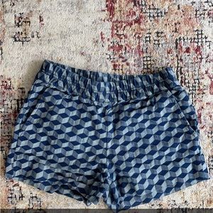❌SOLD❌ J Crew block print optical illusion shorts 00